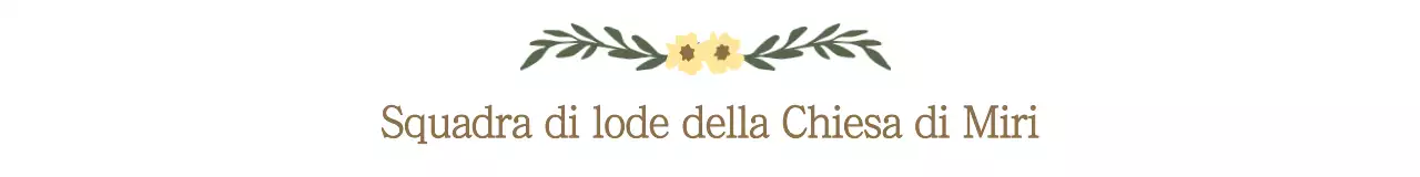 Raduni ecclesiastici con illustrazioni di fiori e piante in colori tenui