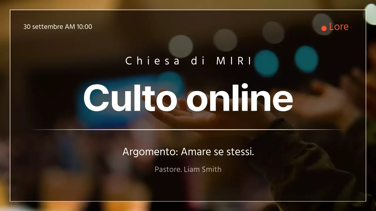 Servizio domenicale online di Black Live