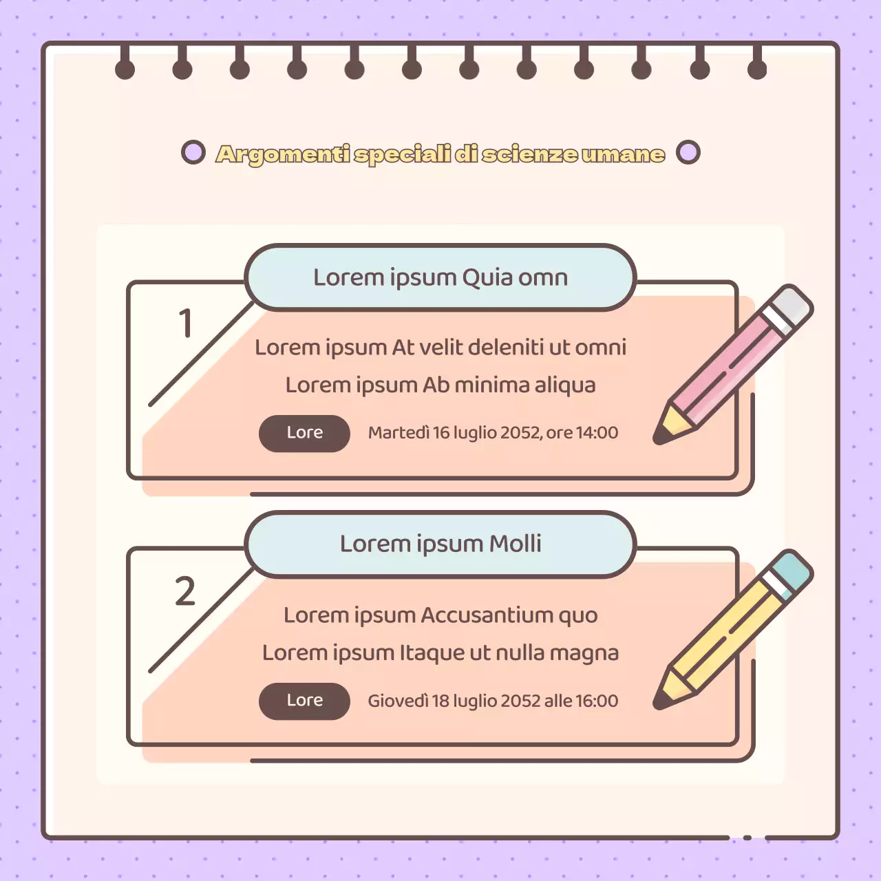 Accademia delle scienze umane in giallo e viola