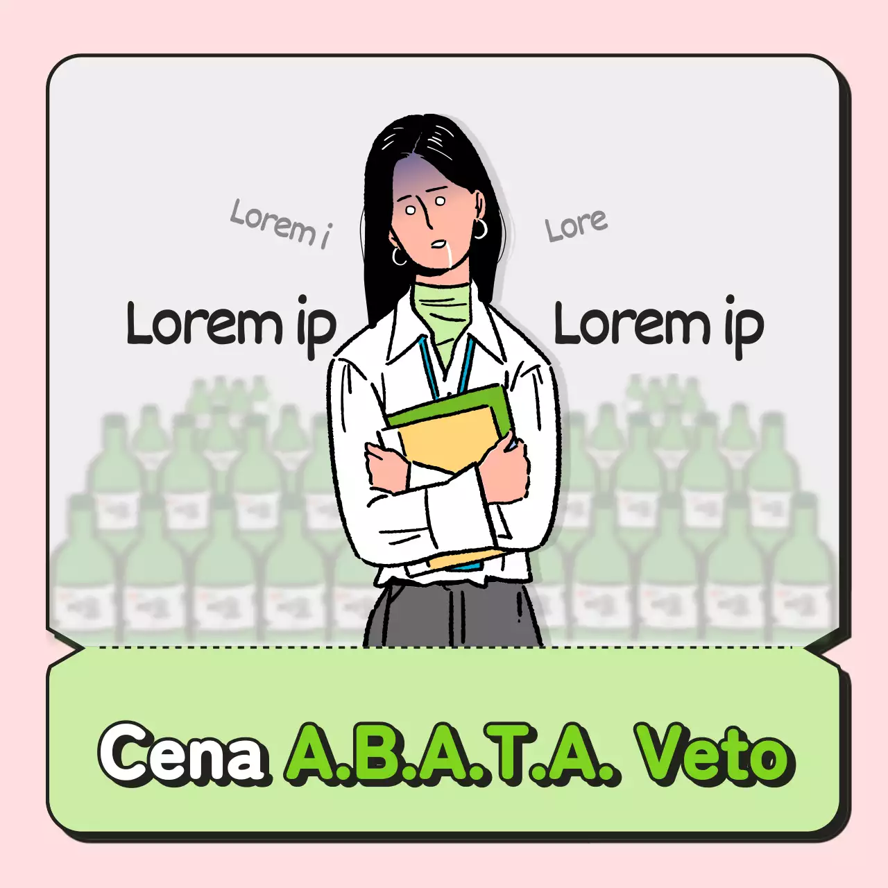 Concetto di coupon per l'impiegato rosa e menta