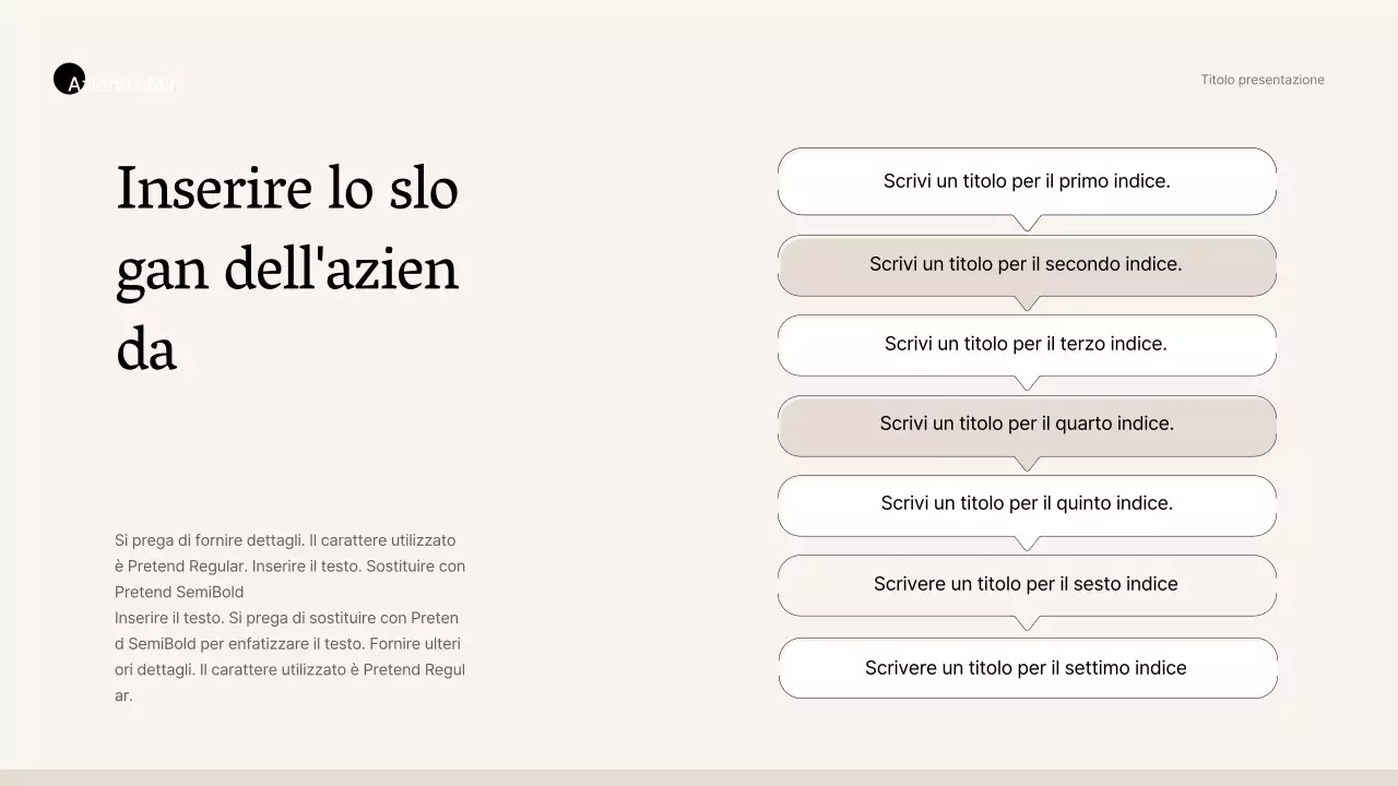 Stile business semplice in beige e marrone