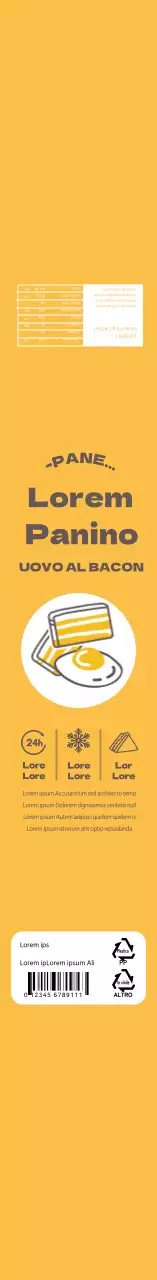 Giallo semplice icona panino scatola del pranzo