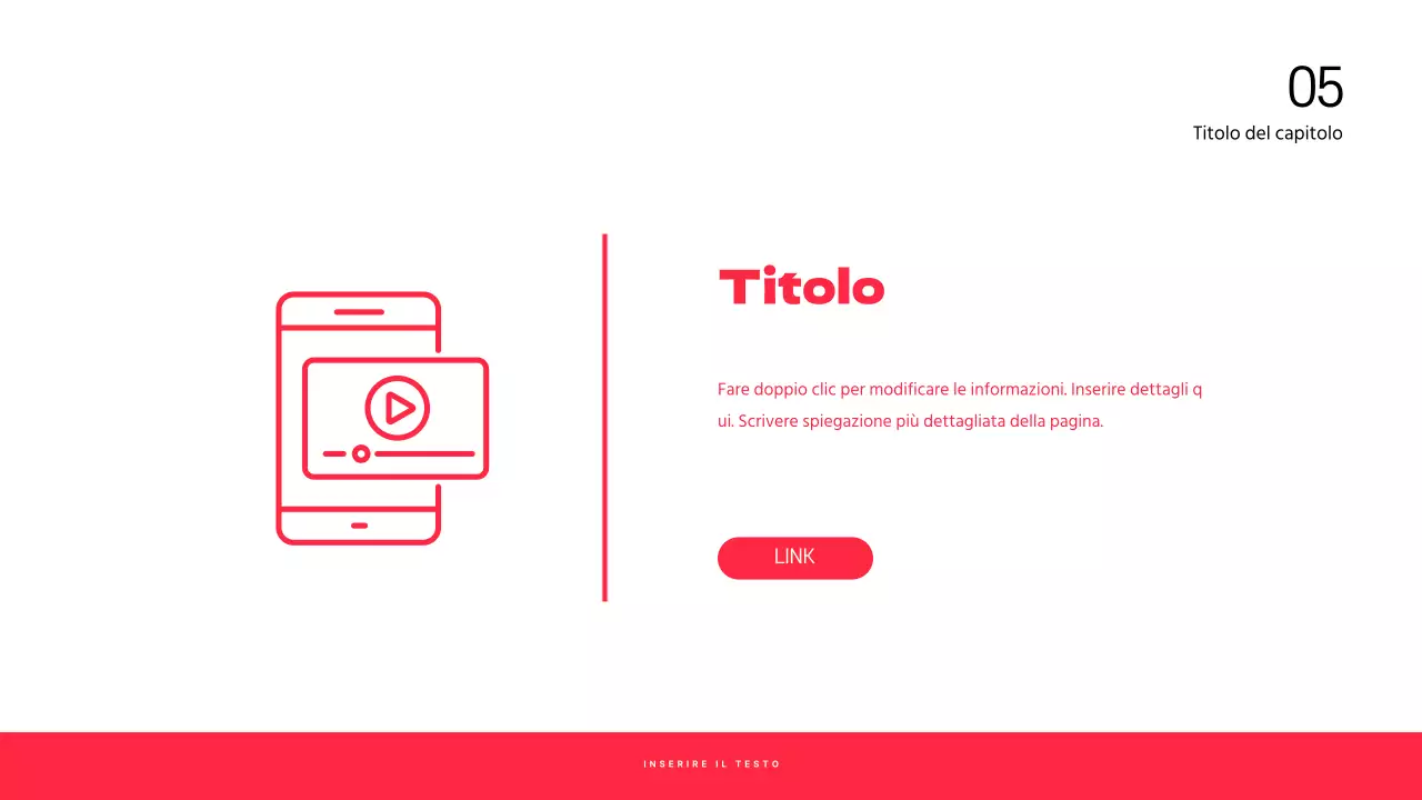 Presentazione della discussione con evidenziazione del testo e disposizione delle foto in rosso