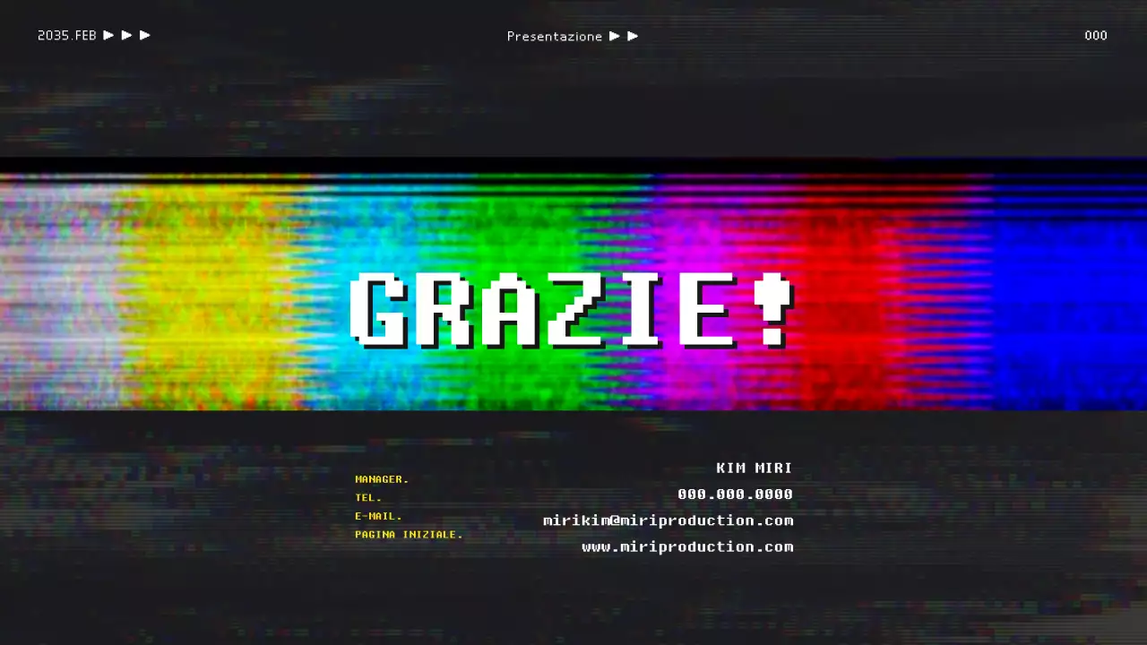 Proposta video per un concetto di trasmissione colorata e retrò