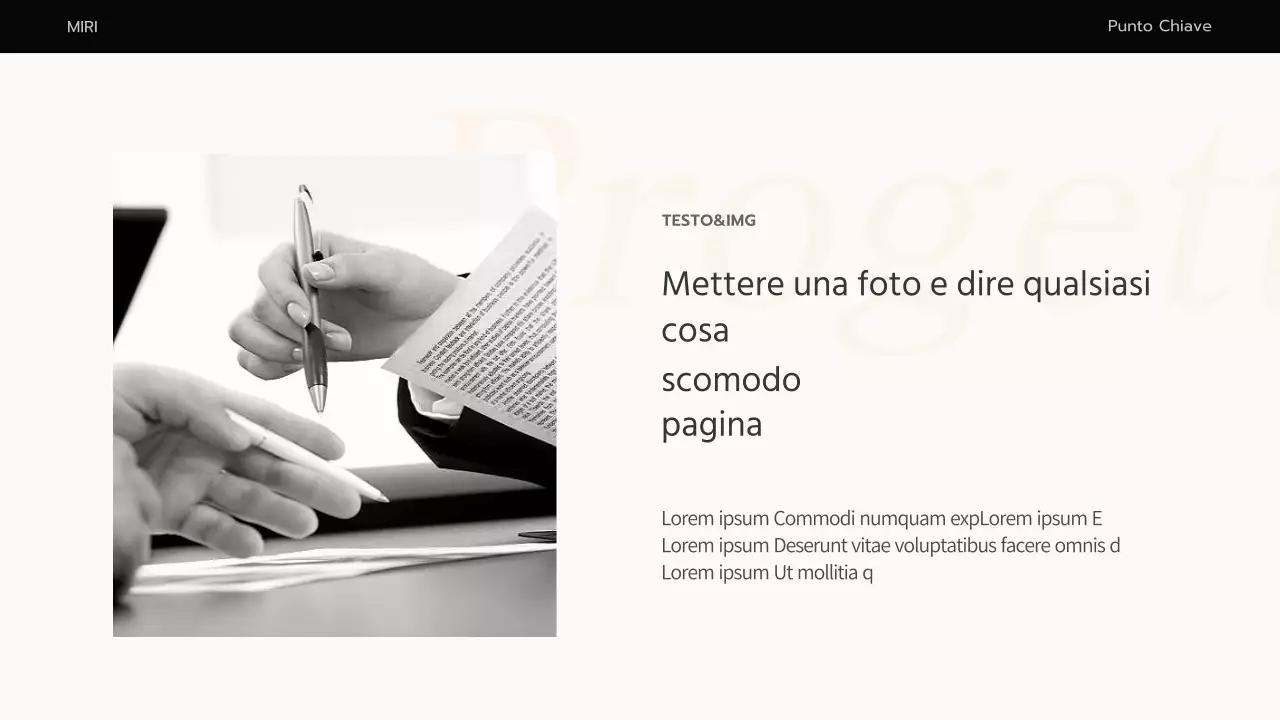 Un semplice business plan in arancione e beige