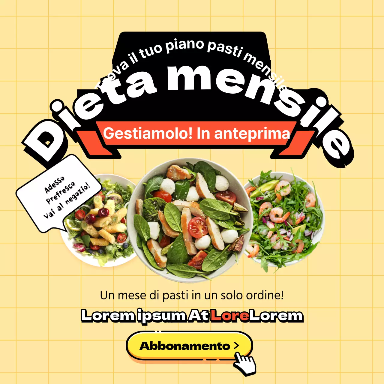 Abbonarsi al piano alimentare della Dieta Gialla