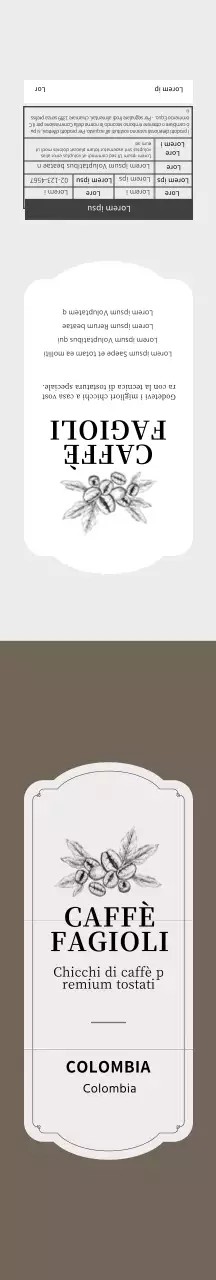 Confezione in grani di caffè Vincci Cafe illustrata in marrone