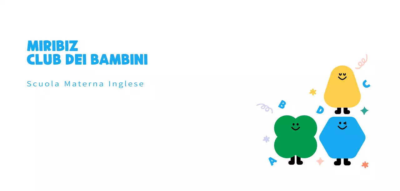 Club per bambini con simpatici personaggi