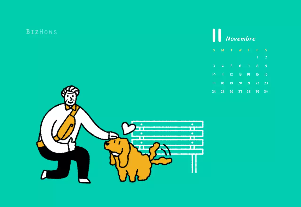 Calendario di Capodanno con simpatiche illustrazioni