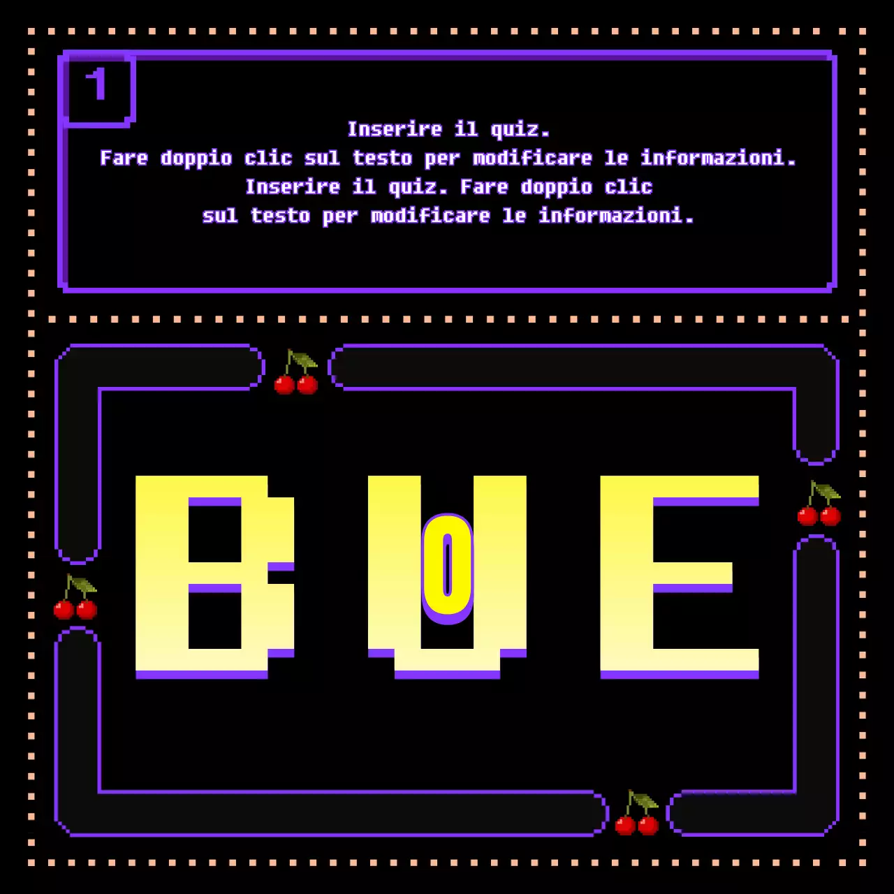 gioco classico carino in viola-nero-gialloConcept OXQuiz