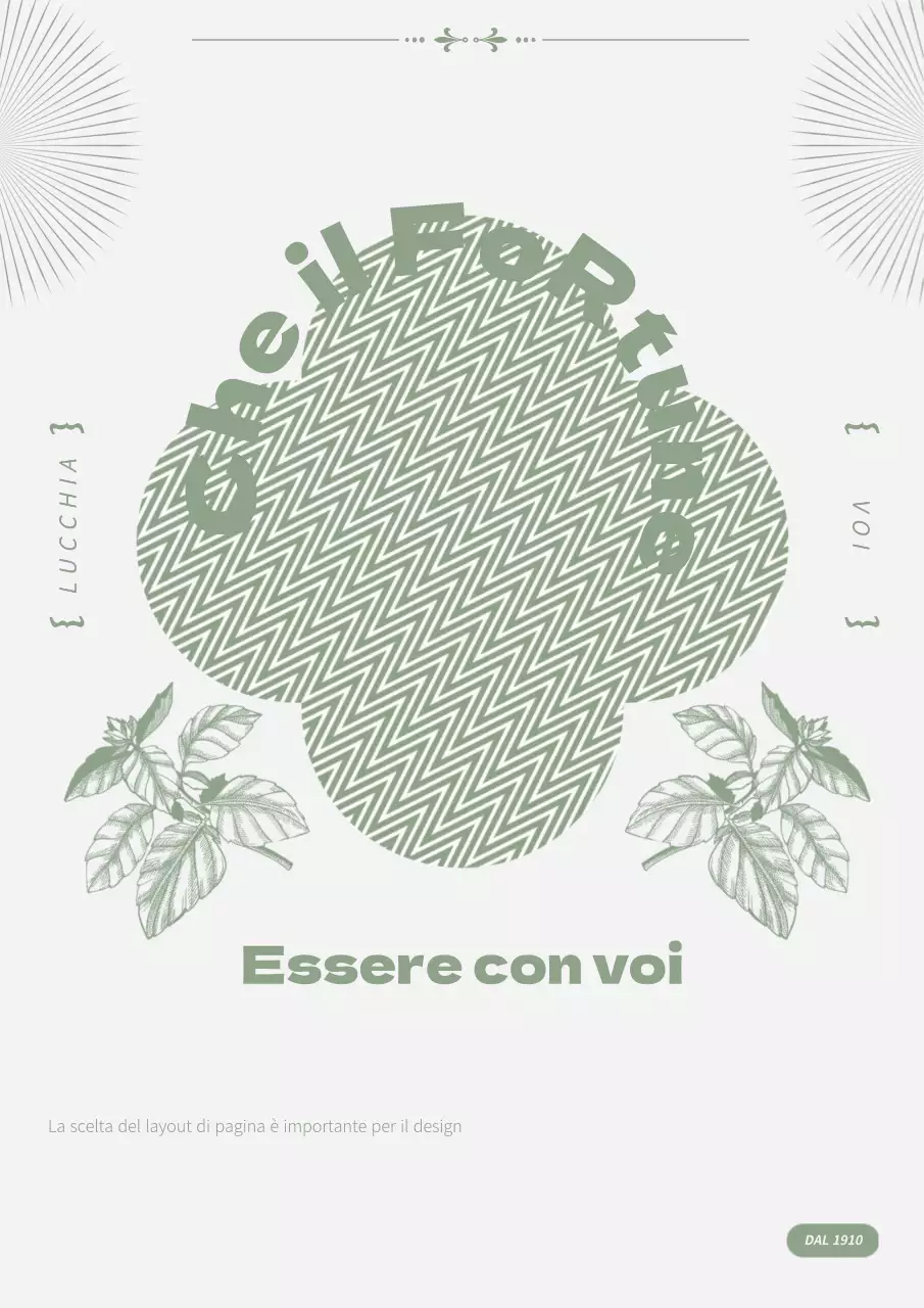 Opera d'arte per una cornice verde a forma di quadrifoglio