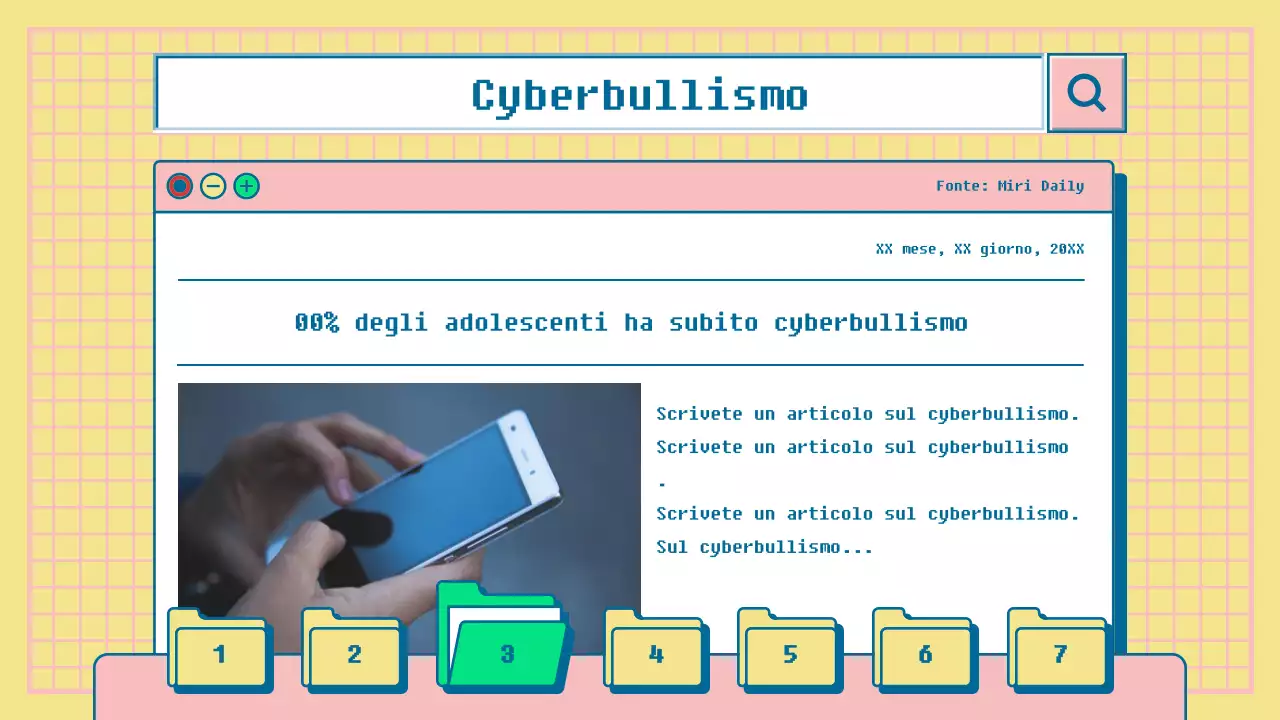 Presentazione della valutazione delle prestazioni del concetto di browser internet giallo e rosa