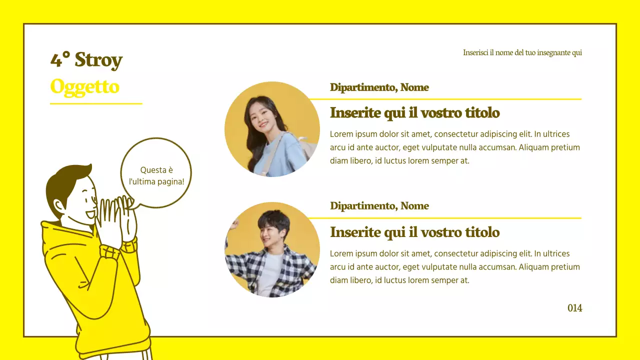 Tutorial per l'illustrazione di personaggi puliti in giallo e marrone