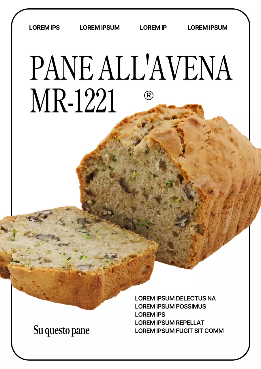 Una guida al menu della panetteria pulita, bianca e nera