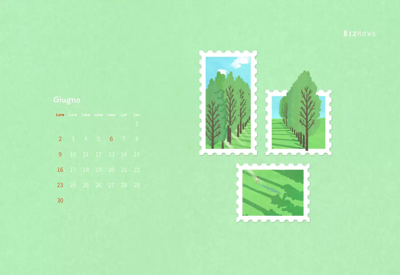 Illustrazioni di francobolli con un concetto caldo