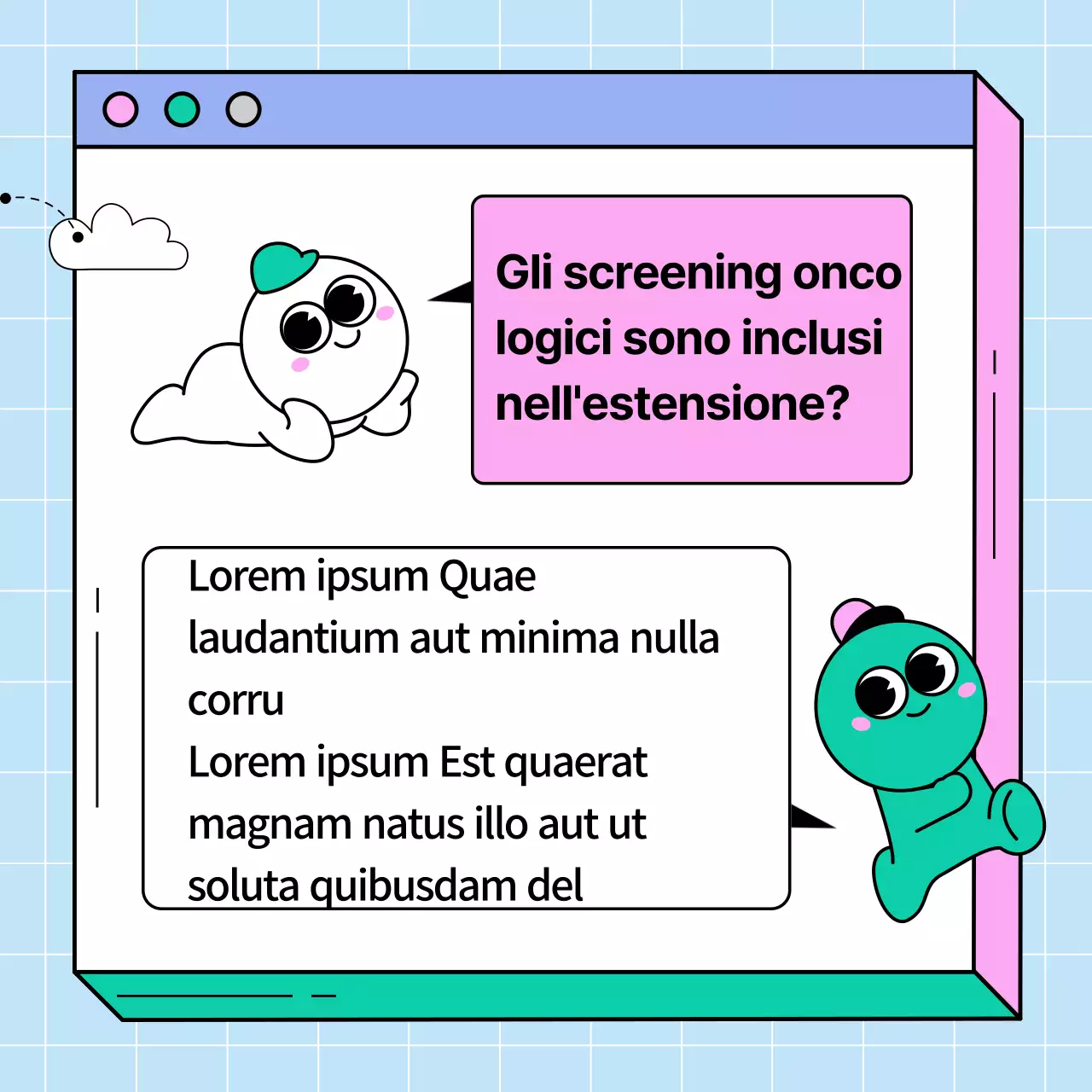Avviso di estensione del controllo dello stato di salute delle pagine web in rosa e verde