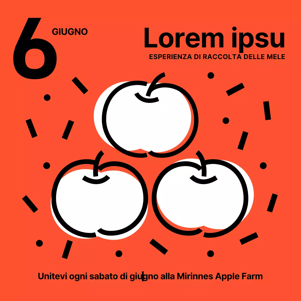 Una semplice esperienza di raccolta delle mele rosse e nere