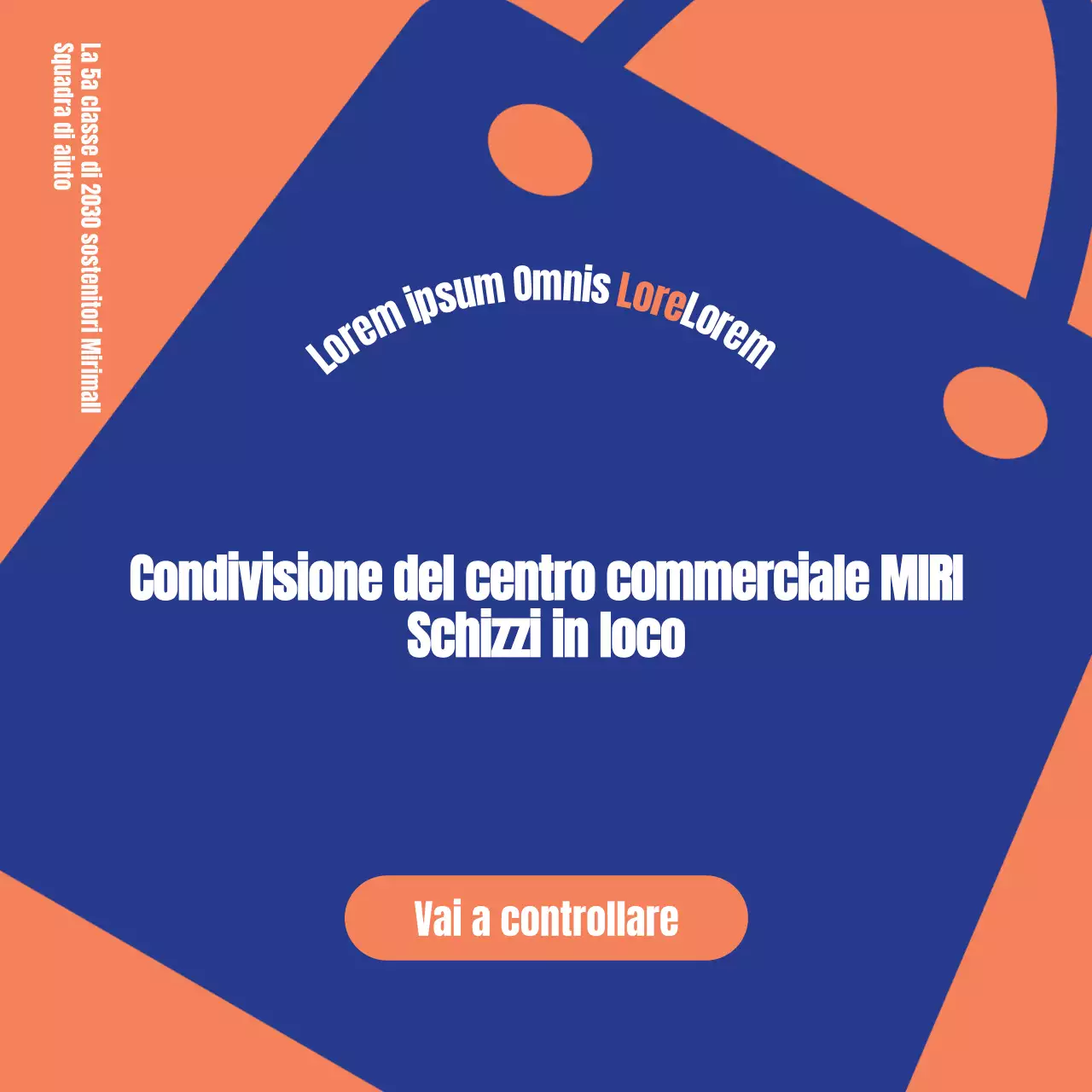 Rapporto sul bazar arancione e blu