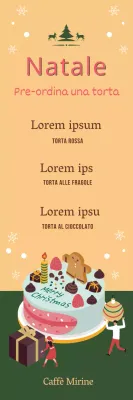 Torta di Natale illustrata all'arancia Prenotazione caffè