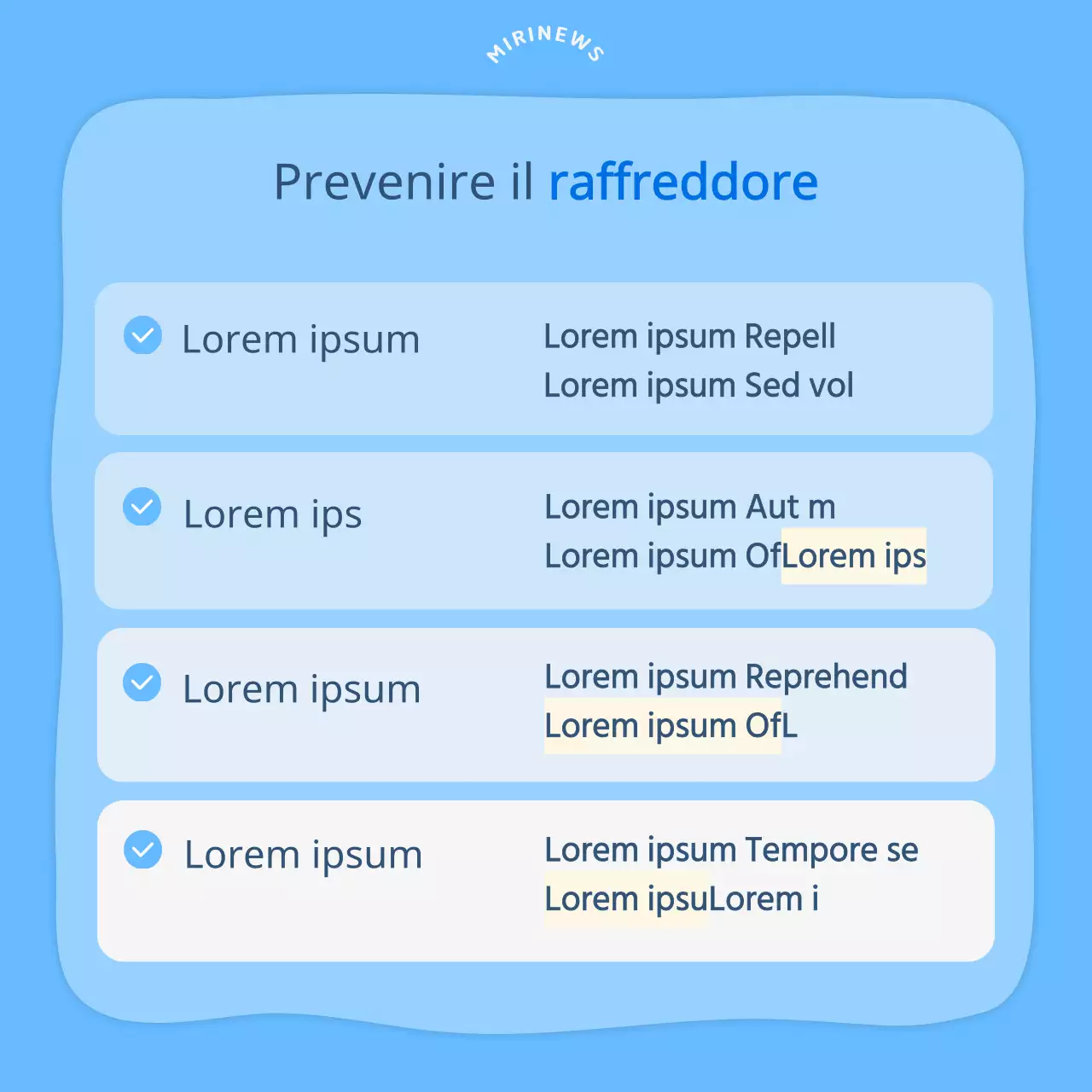 Illustrazione azzurra Come evitare di ammalarsi in estate