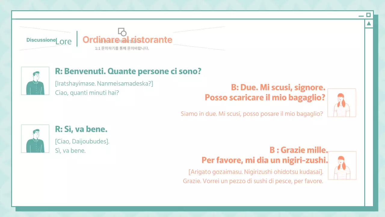 Una semplice lezione di giapponese alla menta e all'arancia