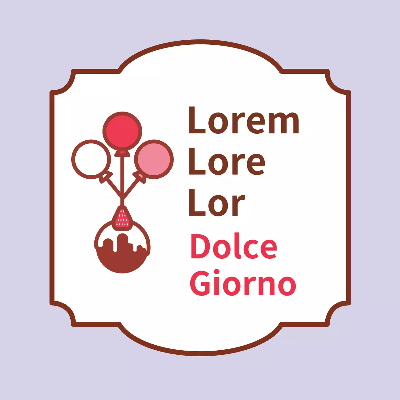 Illustrazione viola evento kitsch etichetta bianca giorno