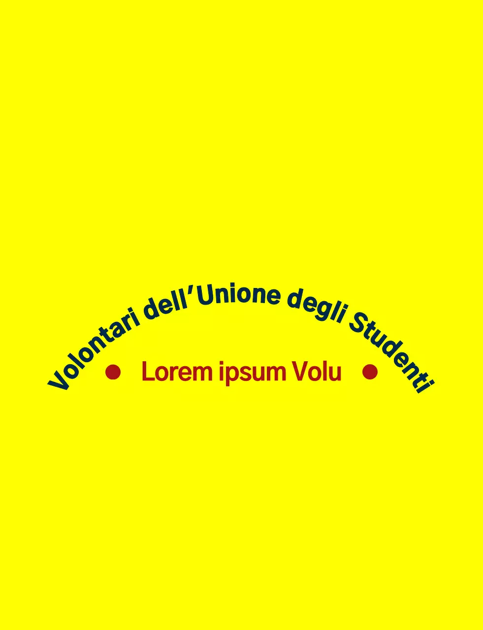 Simbolo di scudo semplice e pulito e combinazione di logo emblema in giallo e blu navy rosso Organizzazione di servizio del governo degli studenti delle scuole superiori