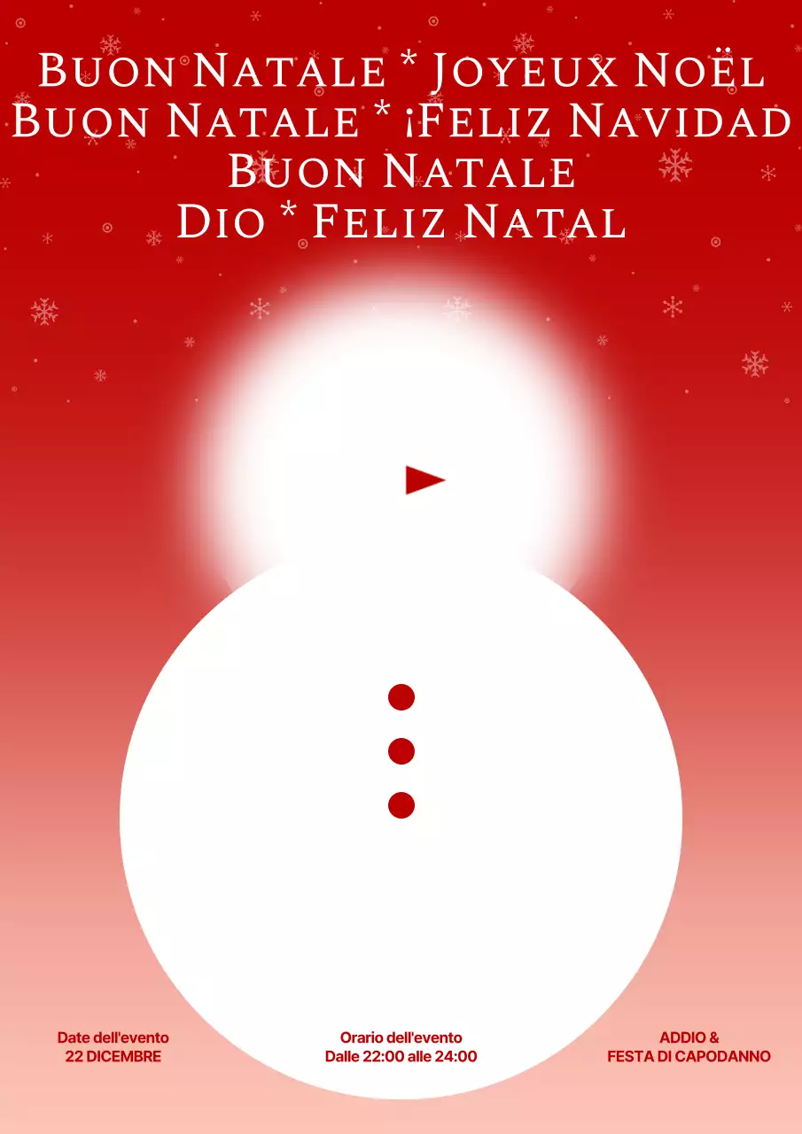 Eventi natalizi in gradiente rosso