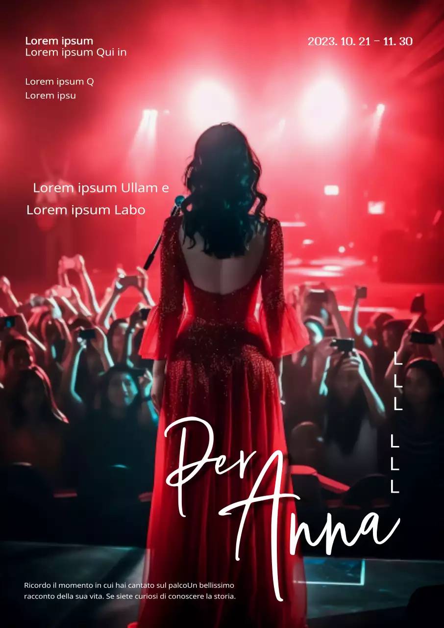 Promuovete gli spettacoli autunnali con un'appassionata combinazione di colori rossi