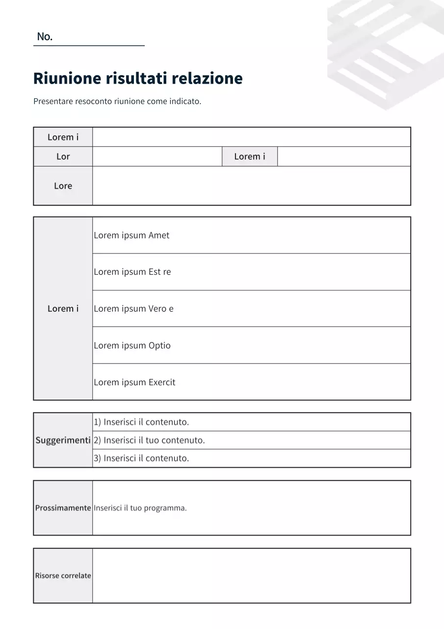 Documentazione nera e pulita dei verbali delle riunioni