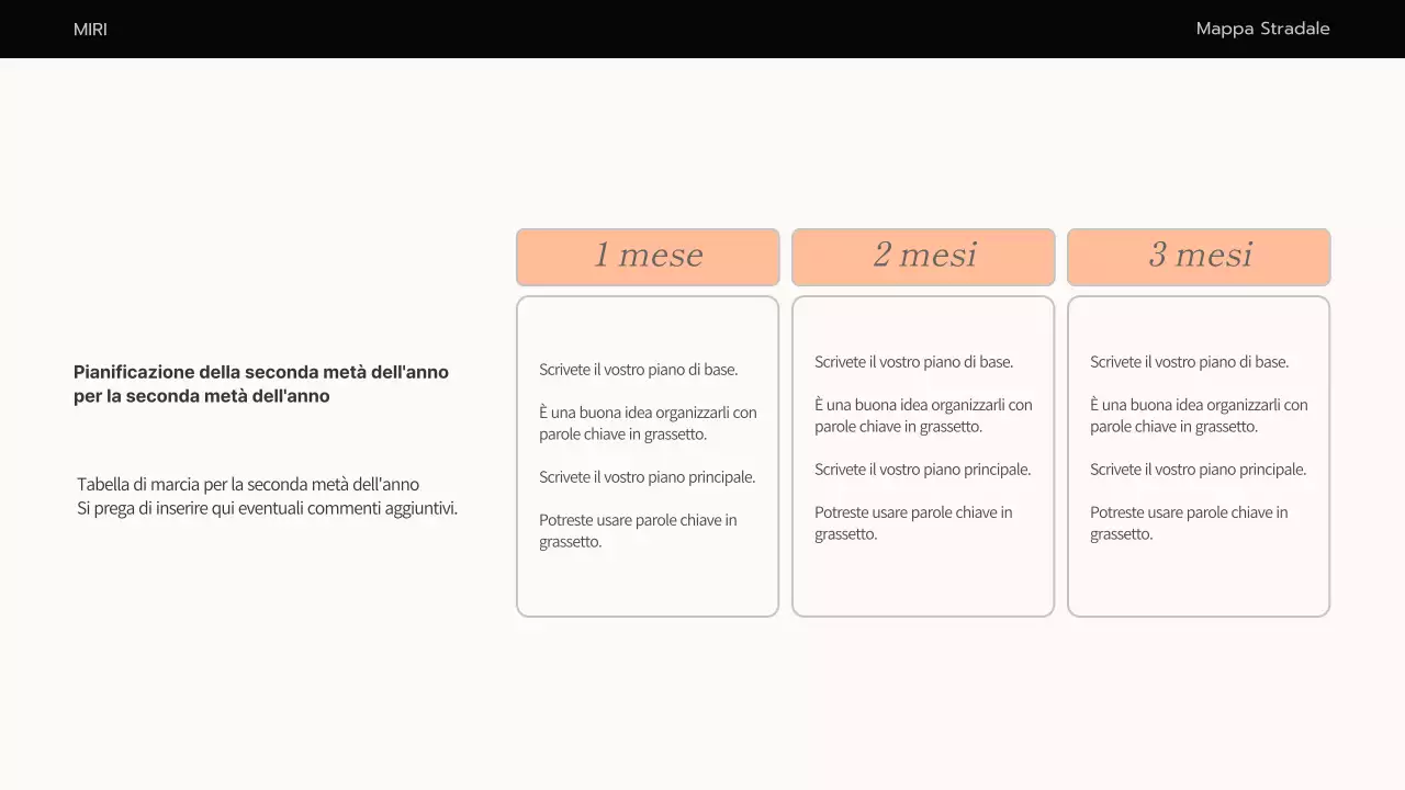 Un semplice business plan in arancione e beige