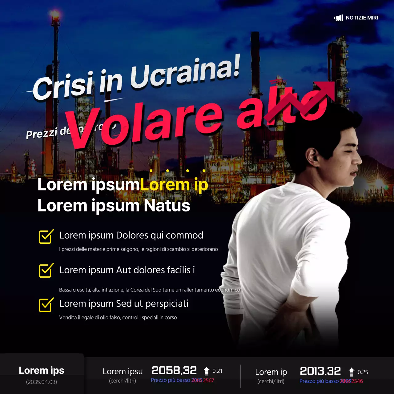 Il prezzo del petrolio sale in Ucraina in punti neri e rossi Notizie di disordini economici