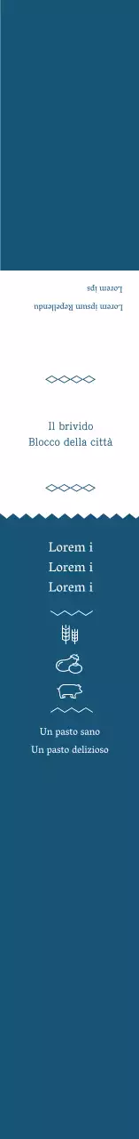 Scatola per il pranzo con icona semplice blu