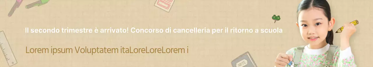 Vendita di cancelleria verde e marrone per il back-to-school