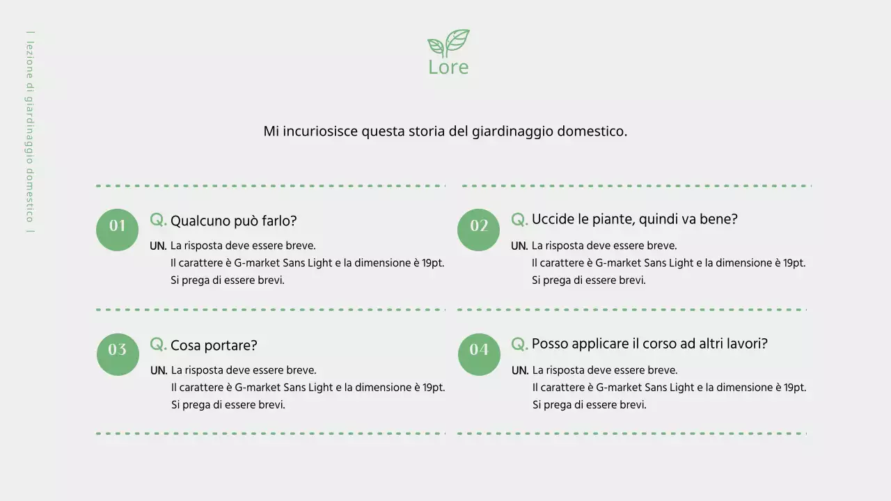 Verde oliva, proposta di classe calda (presentazione)