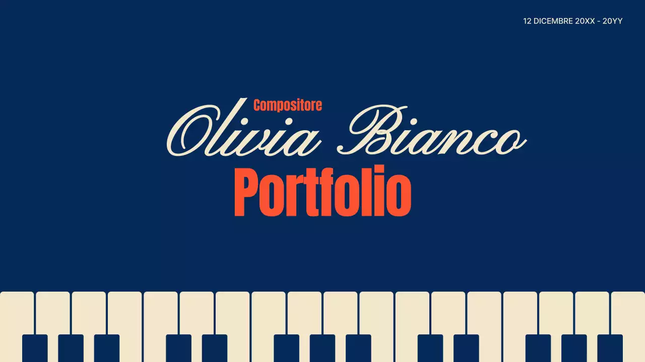 Portafoglio per compositori a tema pianistico in marina