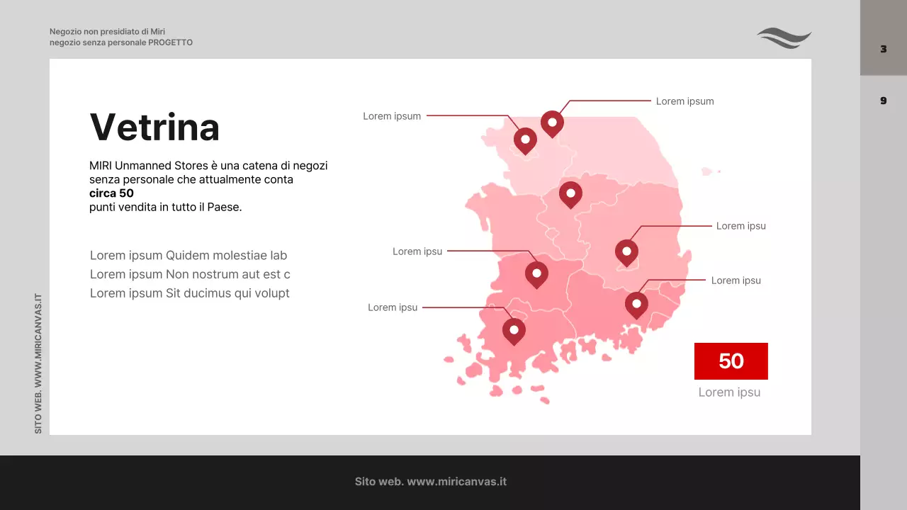 Una proposta commerciale con foto su sfondo grigio