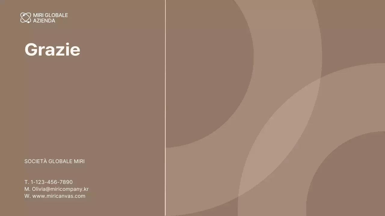 Un semplice profilo aziendale marrone e beige