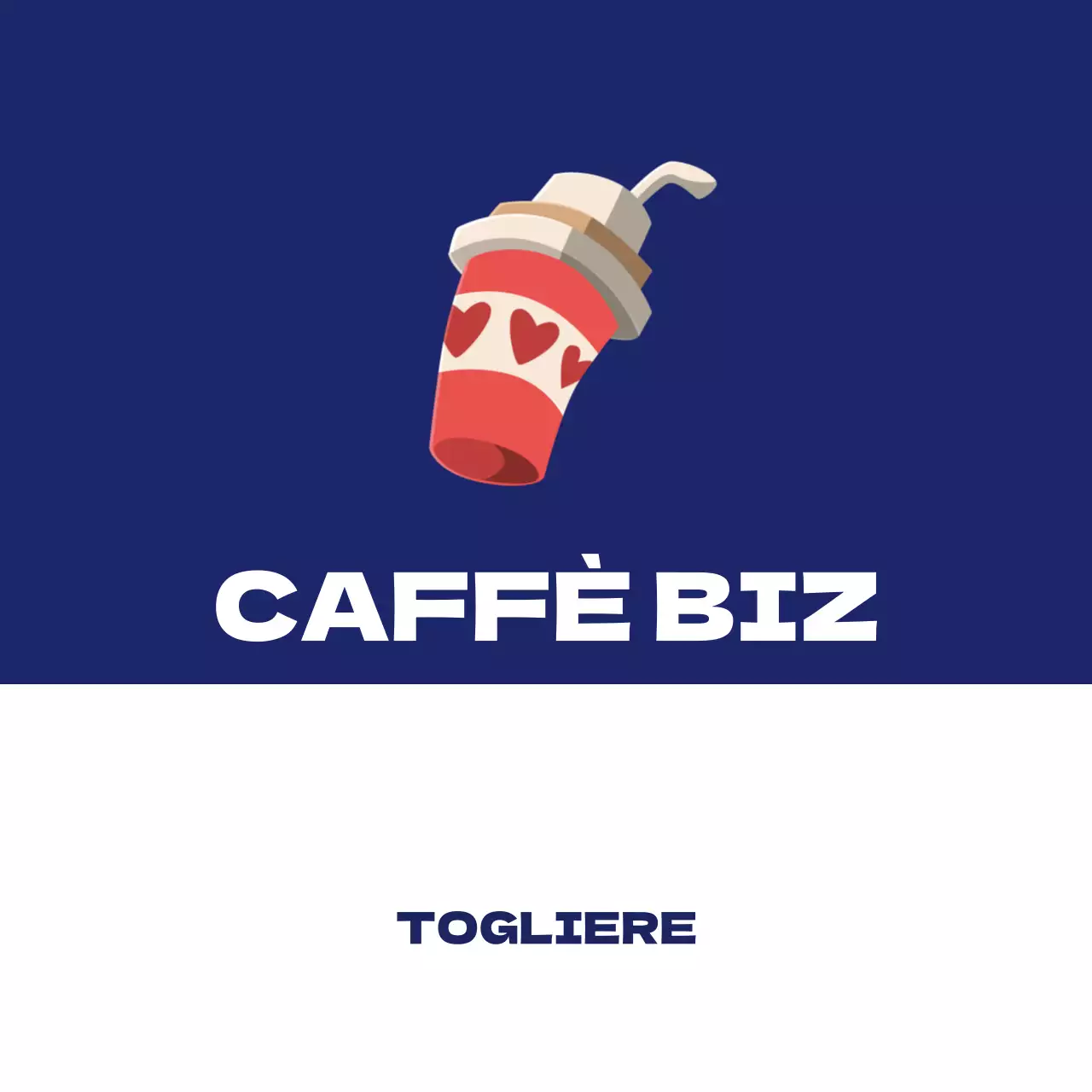 Blu navy semplice illustrazione caffè