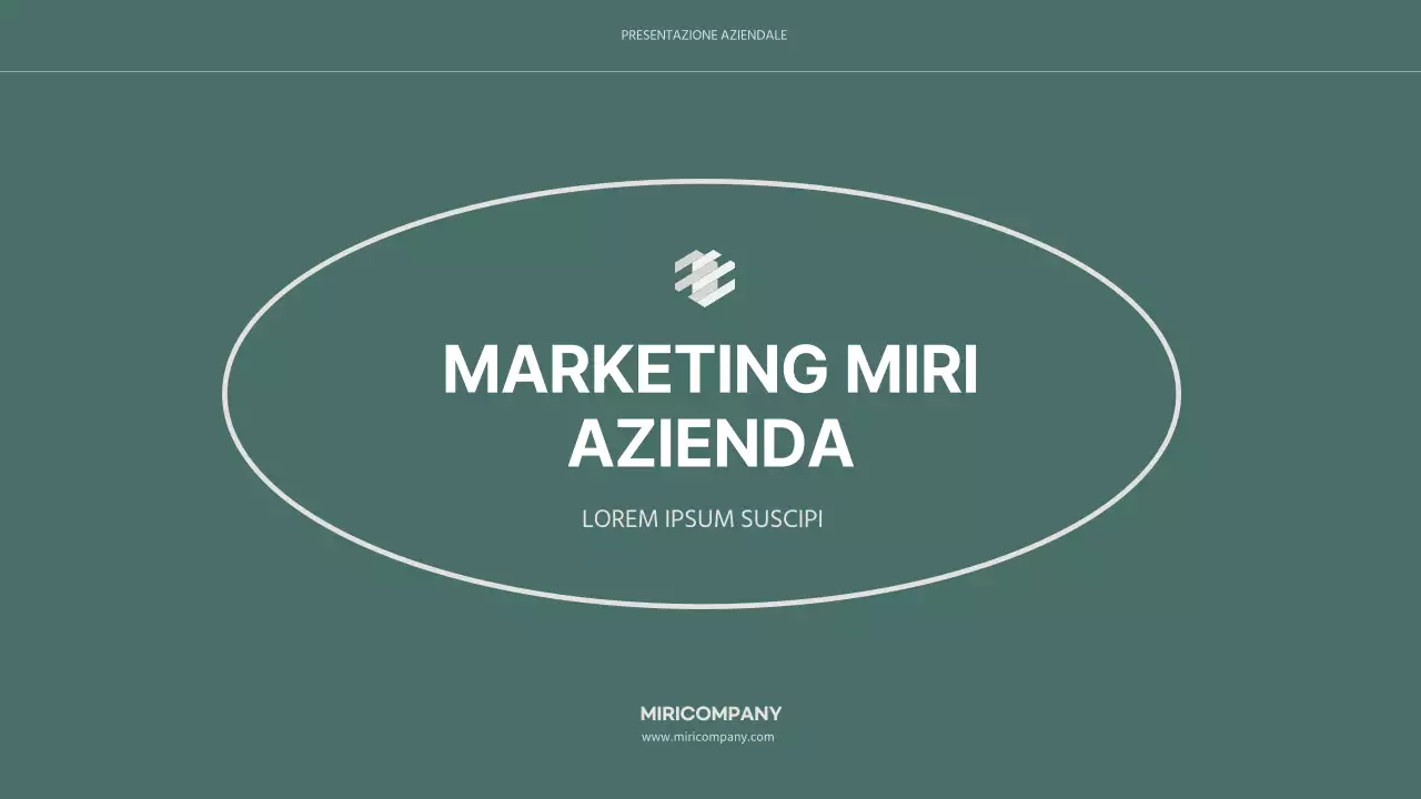 Un semplice profilo aziendale verde e beige