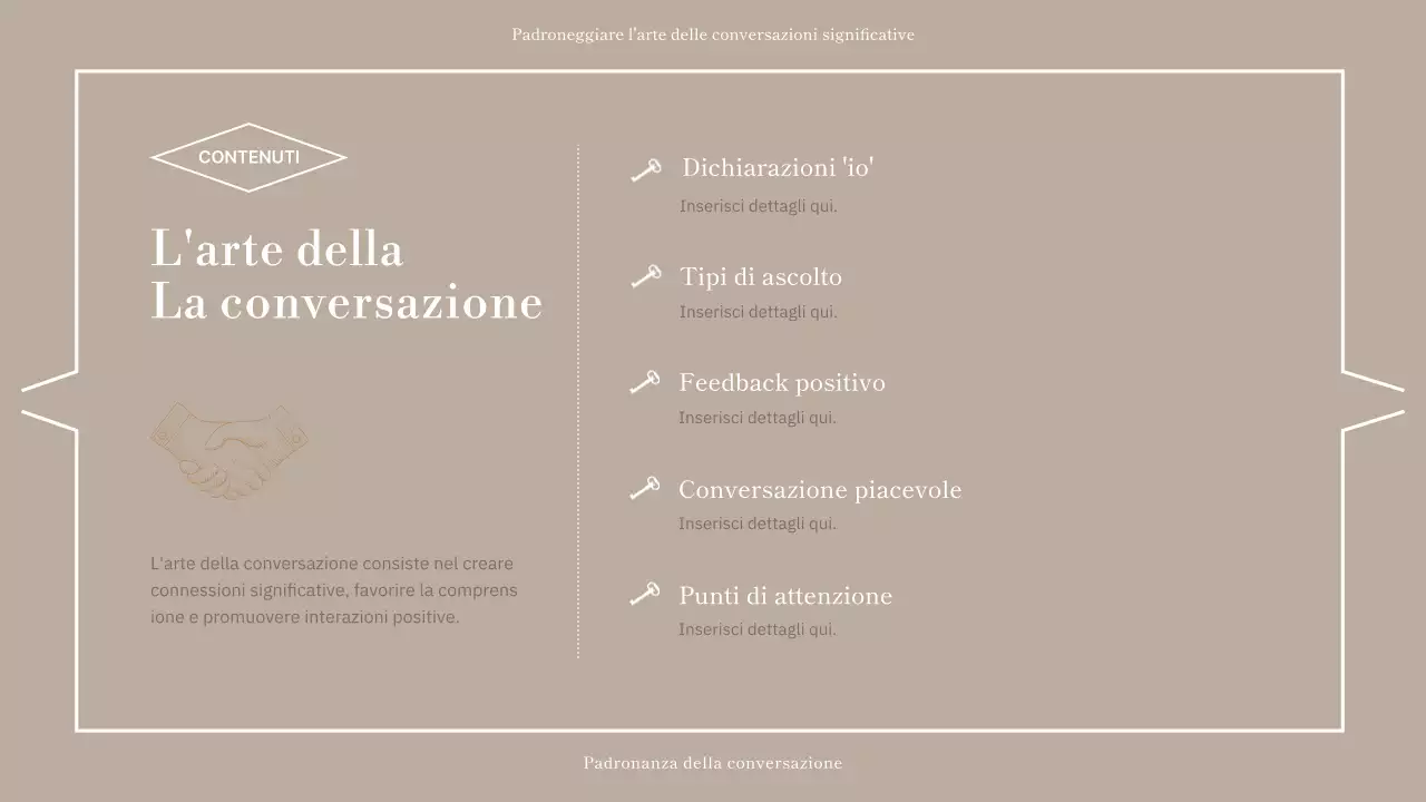 Dialogo del giorno in blu navy e beige