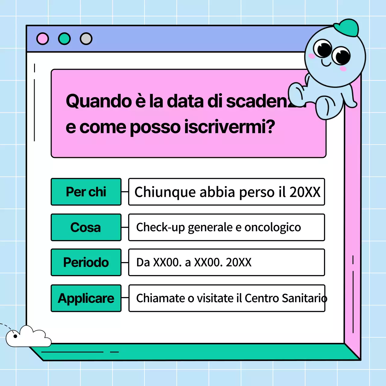 Avviso di estensione del controllo dello stato di salute delle pagine web in rosa e verde
