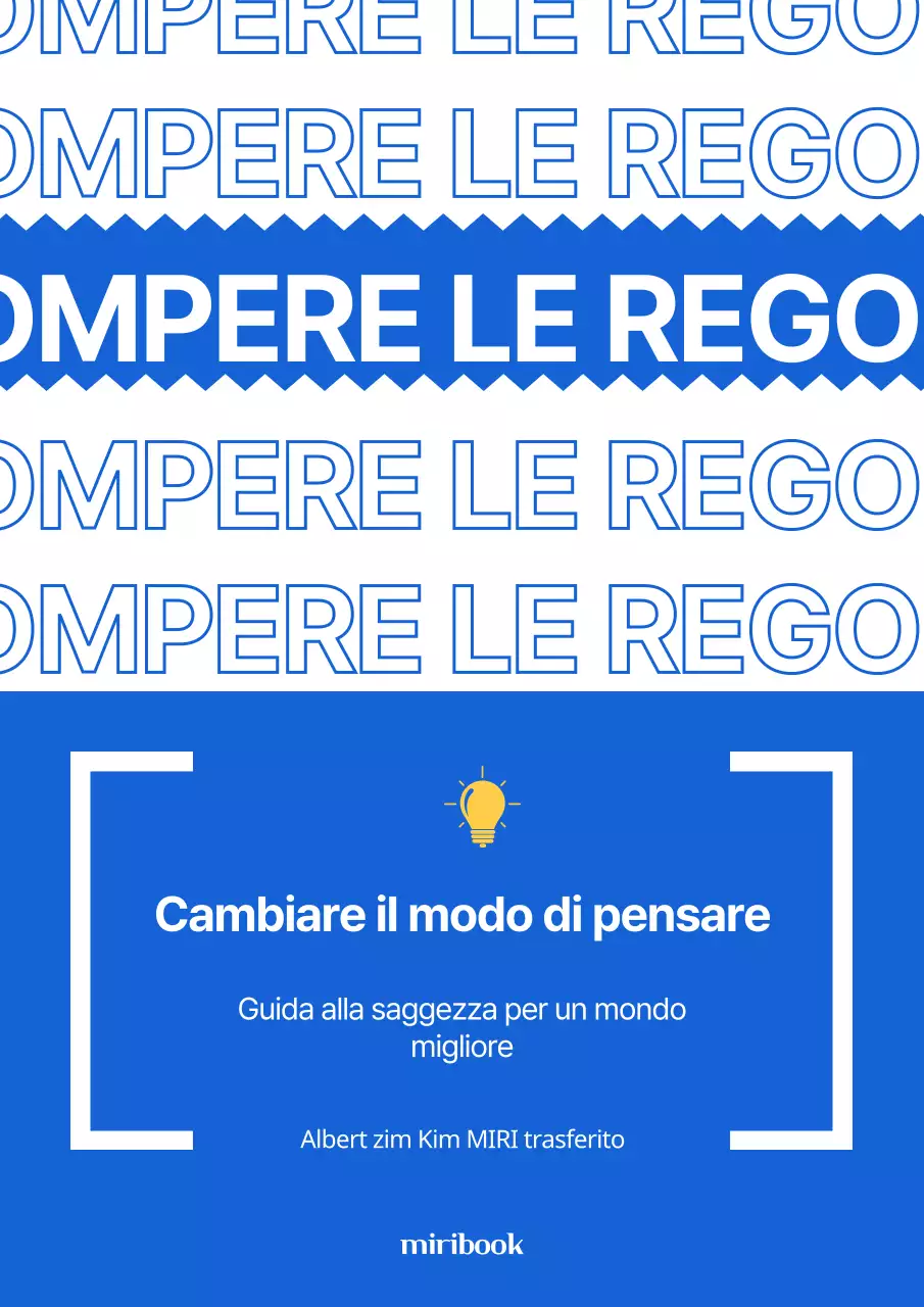 Un libro di auto-aiuto con testi blu e bianchi di tendenza