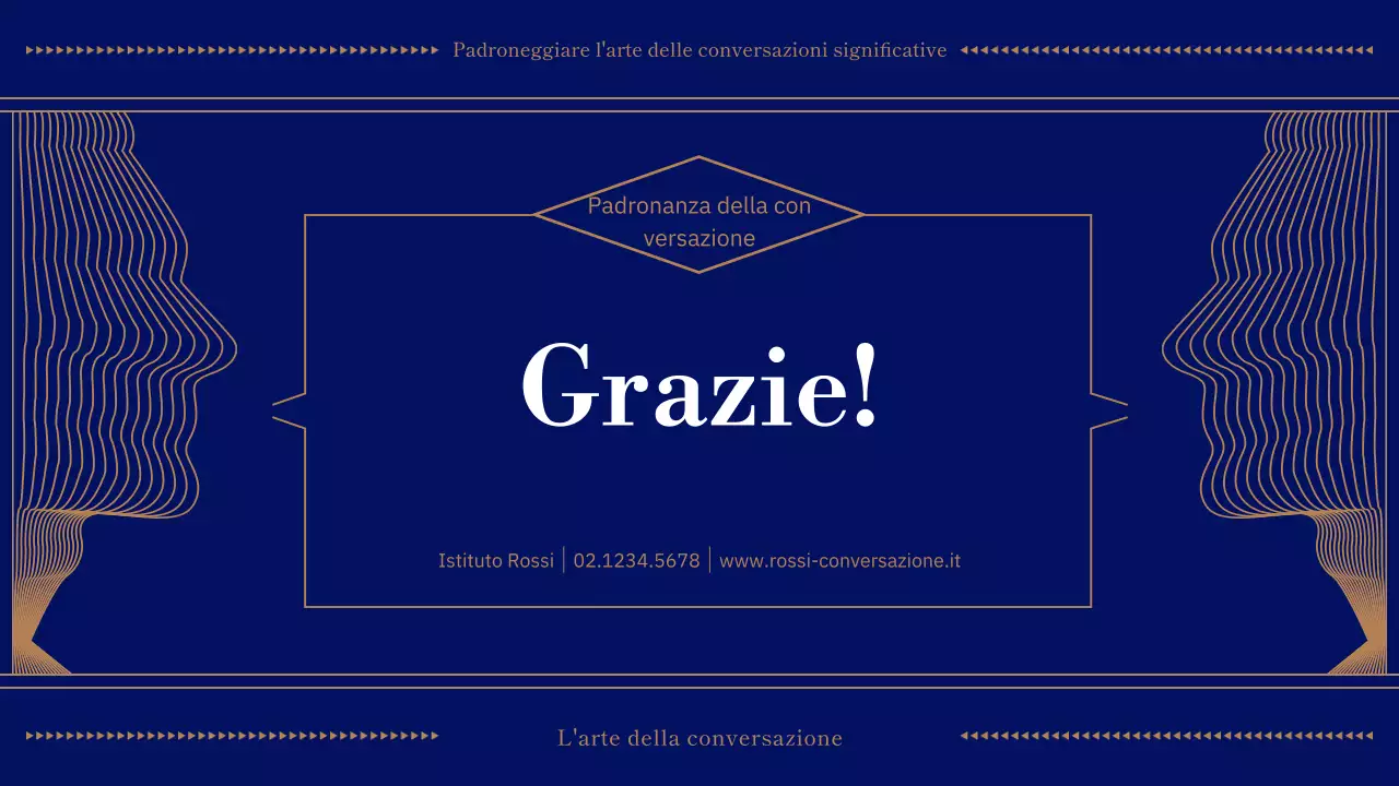 Dialogo del giorno in blu navy e beige