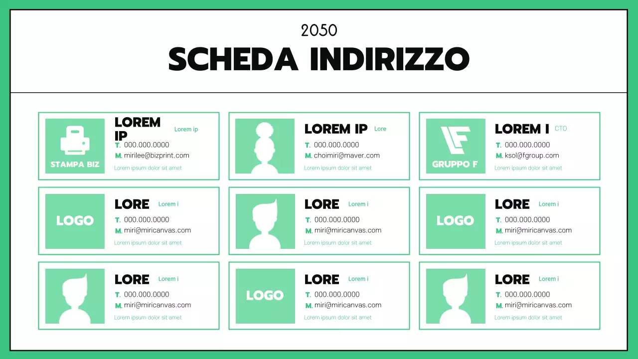 GoodNotes aziendali con righe nere color menta