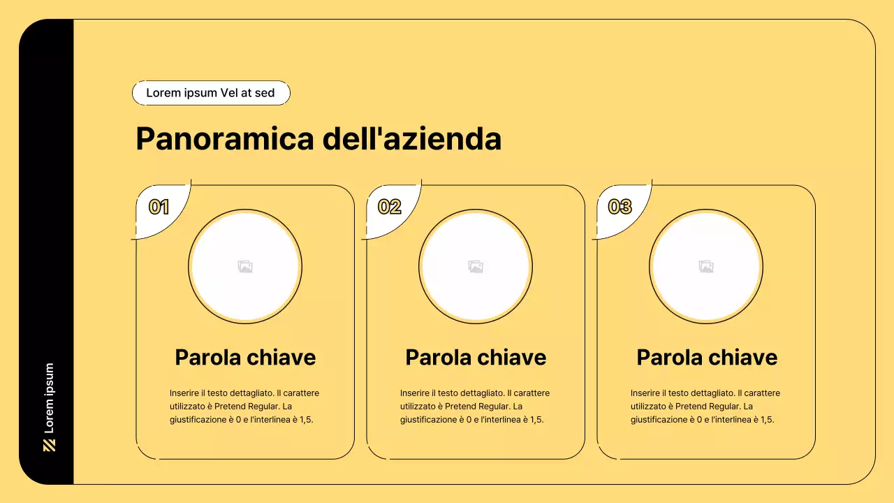 Illustrazione aziendale con linee semplici e colore giallo
