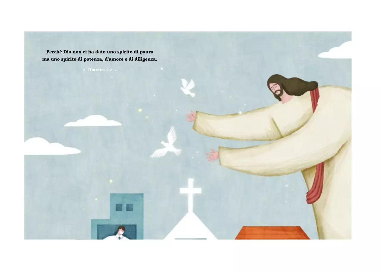 Chiesa illustrazione pastello pulito