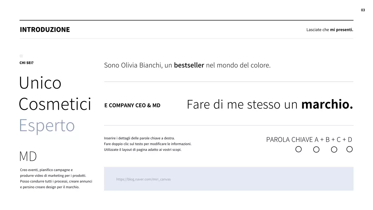 Cartella MD cosmetica semplice in azzurro e nero