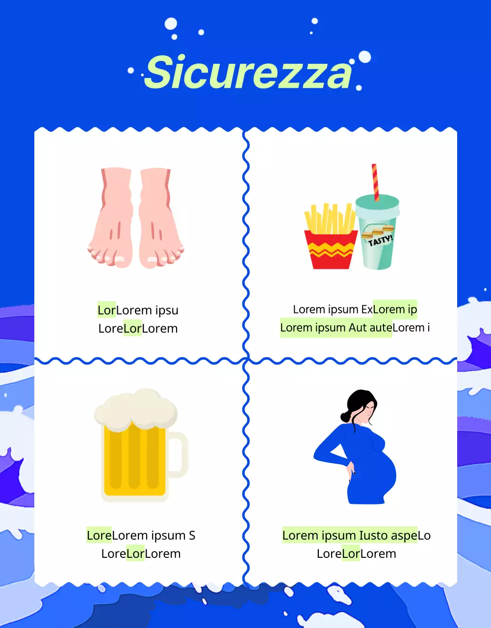 Promuovere il rafting attivo con schizzi d'acqua su sfondo blu