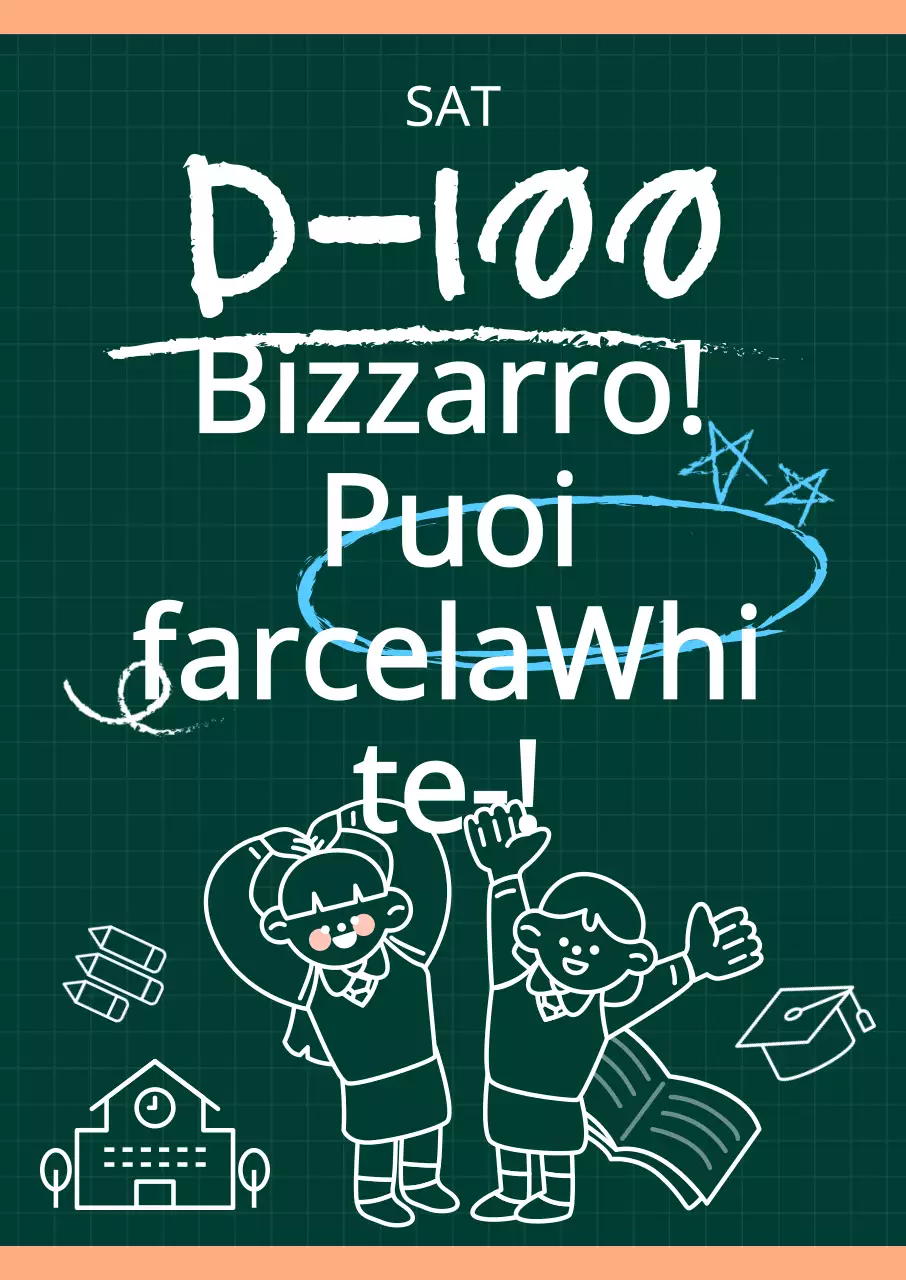 Poster di incoraggiamento per la giornata di ritorno degli esami con gesso